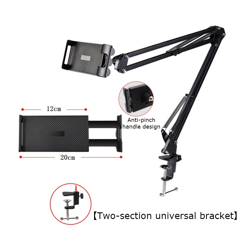 [SG Stock] Desk Bed Phone Holder 360Degree Ipad Stand Long Arm Tablet Stand 4 to 20 cm Phone Stand Holder