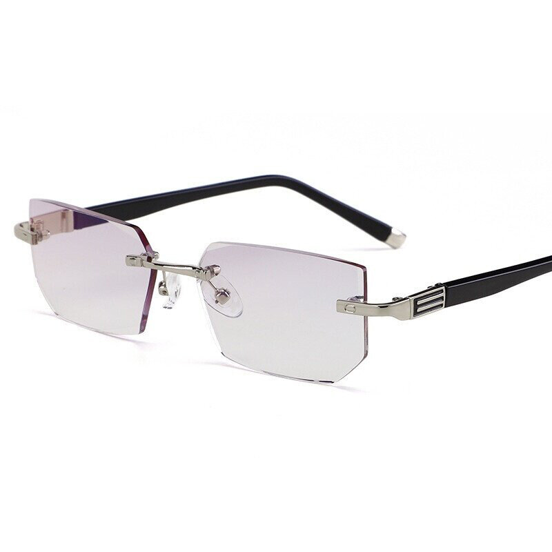 Reading Glasses Anti Blue Light Eyewear Protection Lenses Frameless Diamond Cutting Eyeglasses for Women Men Presbyopic Glasses +1.0 To +4.0
