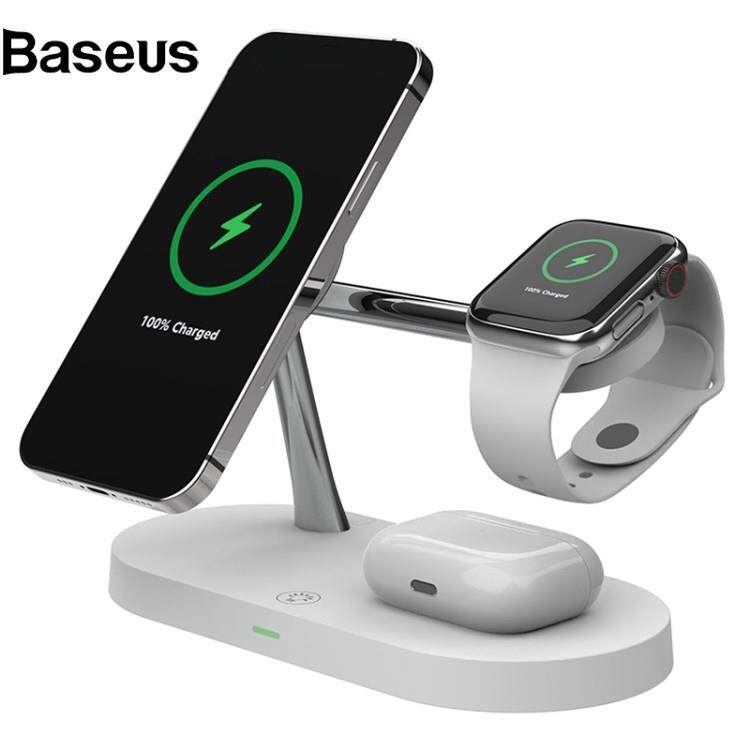 Baseus T268C 4 in 1 15W Max Magnetic Wireless Charger with LED Night Light for iPhone 13/12 Apple Watch AirPods Pro?24hrs ship out?