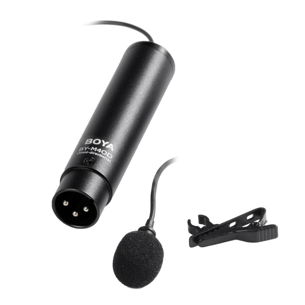 BOYA BY-M40D Omni-directional Lavalier Microphone Mic for So-ny Pana-sonic Camcorder Audio Recorders