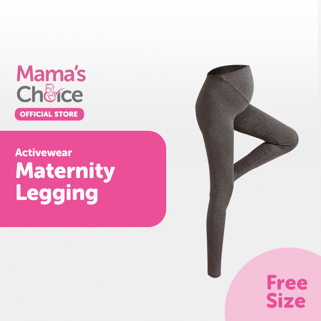 Mama's Choice Activewear Maternity Leggings (Freesize full length & high waist soft cotton pregnancy pants)