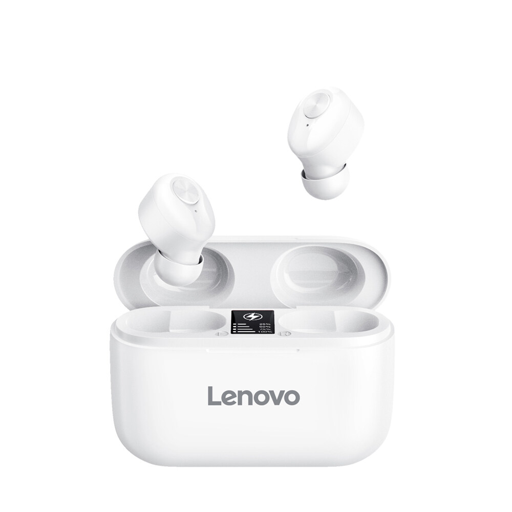 Lenovo HT18 TWS Bluetooth Earphone LED Display Wireless Bluetooth Earbuds HiFi Stereo in-ear Headphone with Mic 1000mAh Charging Box for Android Mobile Phone