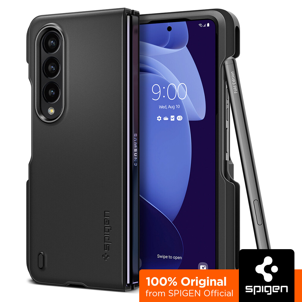 SPIGEN Case for Galaxy Z Fold 4 [Thin Fit P] Stylish Design with Notable S Pen Pro Holder / Samsung Galaxy Z Fold 4 Case / Galaxy Z Fold 4 Casing / Z Fold 4 Case