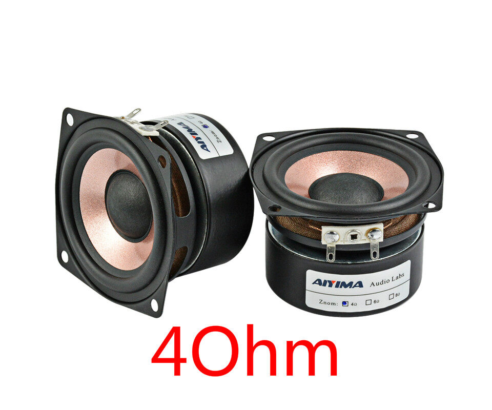 AIYIMA 2Pcs 2.5Inch 15W Audio Speaker 4Ohm 8Ohm HIFI Desktop Full Range Speaker High Sensitivity Loudspeaker 8-15W