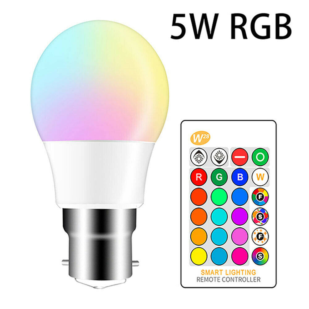 ERANPO E27 B22 LED Bulbs Dimmable Color Changing RGB Magic LED Bulb 5W 10W 15W RGB Led Lamp Spotlight With IR Remote Control