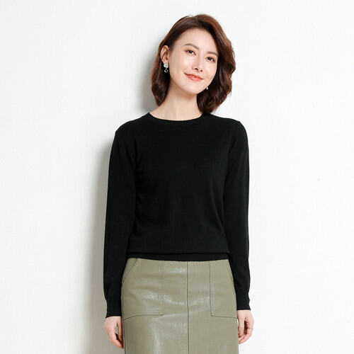 [off Season Clearance] Autumn and Winter Cashmere Sweater Women's round Neck Large Size Pullover Korean Style Loose All-Match Wool Base Knitted
