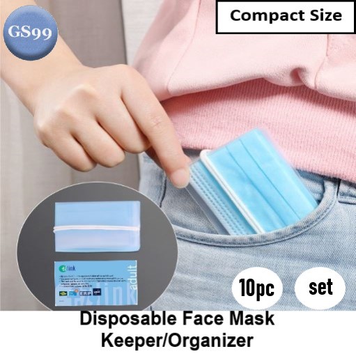 GS99 [Local Sellers][10pcs set] Face Mask Holder Storage Keeper Clip Case Container Compact Foldable Storage Hygiene