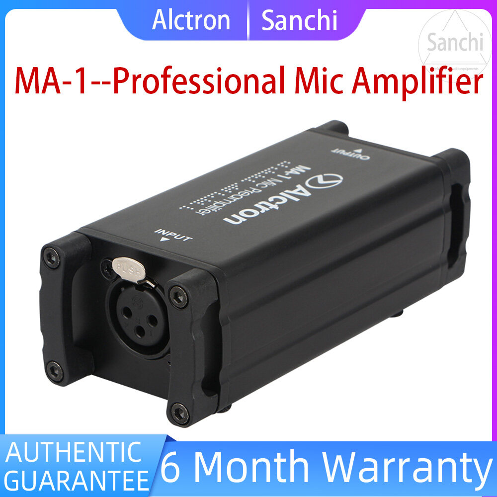 Sanchi Alctron MA-1/MA-2/MA1/MA2/MA-3/MA3 Metal Microphone Amplifier Dynamic/Passive Aluminum Microphone Preamplifier Net Gain Boost XLR Interface Microphone Amplification