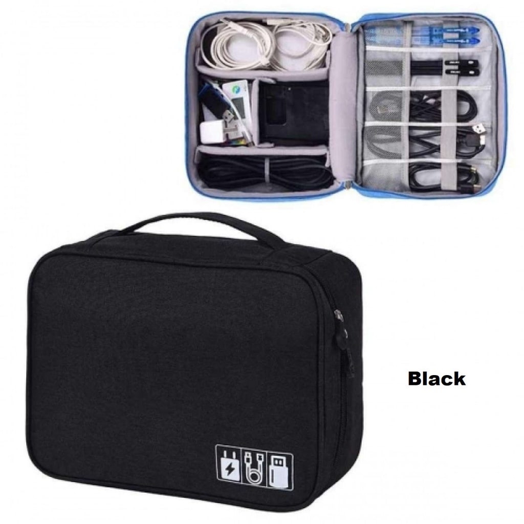 Travel Electronic Gadget Organizer Bag USB Cable Pouch Large Cable Organiser Bag Accessories