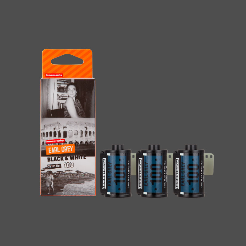 Earl Grey B&W ISO 100 Film - 3 rolls - 35mm and 120 format - Lomography Black and White Analogue Film