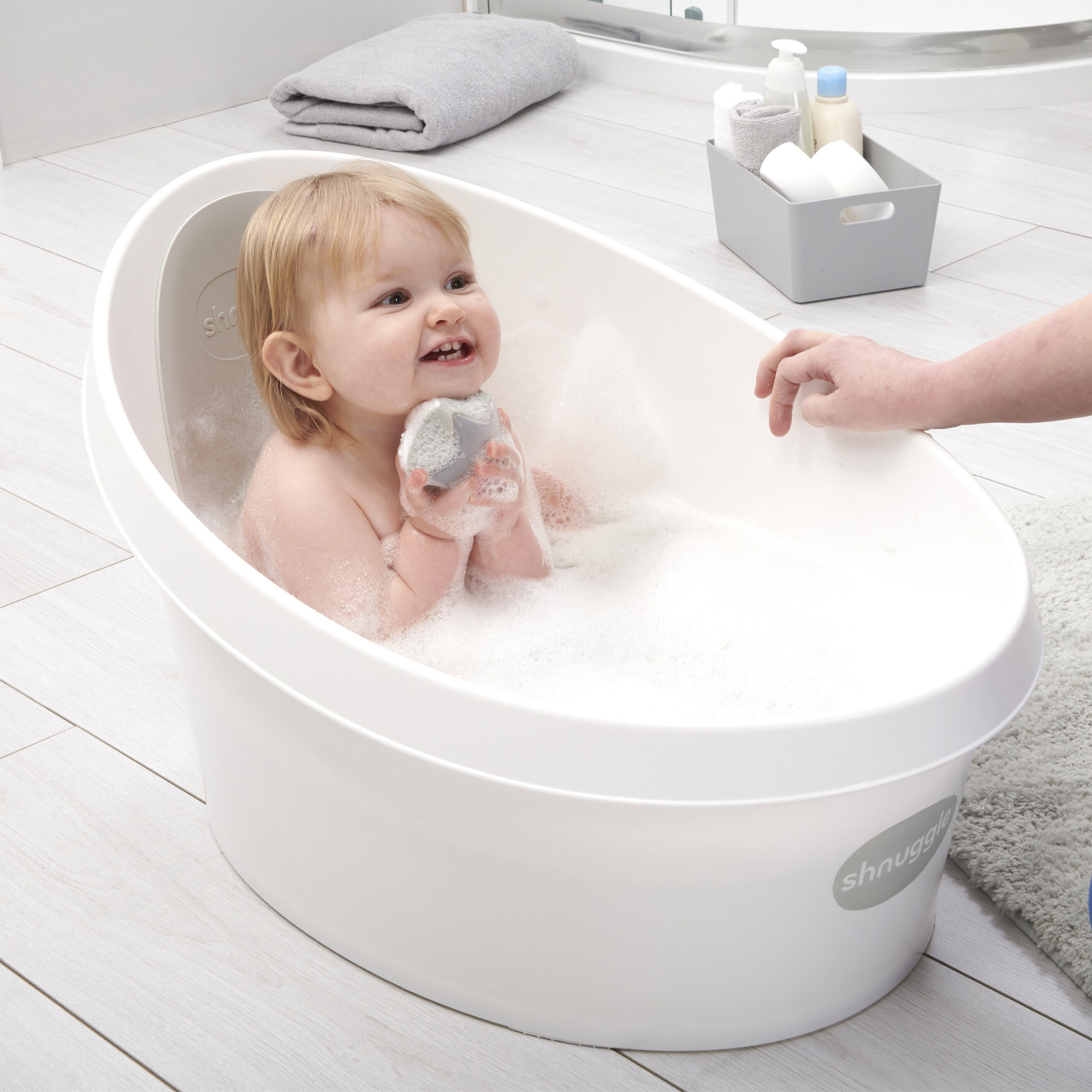 British Shnuggle Shina Song Newborn Baby Bathtub Baby Bath 0-12 Months Can Lie and Sit Thickened