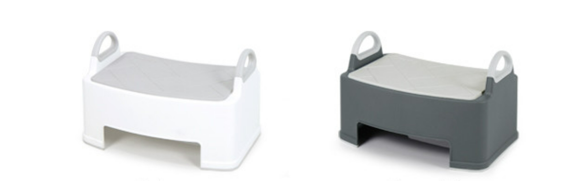 [iFam] Herringbone Baby Step Stool (2 Colors) ● Detachable Two Steps iFam Bath Bathroom Baby Safety ● Baby Toilet ● Height Adjustable Anti-slip Steps for Sink ● Potty Training ● Toddler Stackable Step