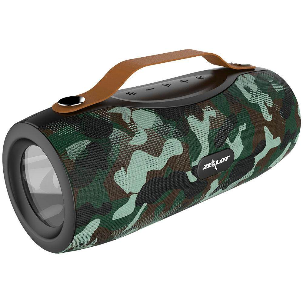 Zealot S29 Portable Bluetooth Speaker FM Radio Outdoor Bass Wireless Subwoofer with Flashlight