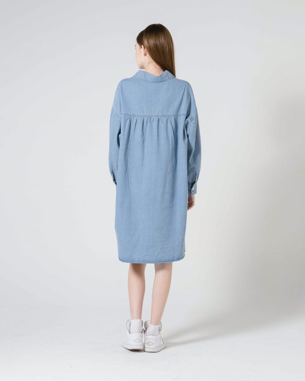 Tapea Relaxed White Shirt Dress
