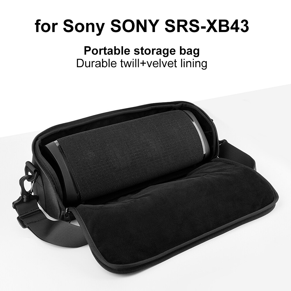 Portable Bluetooth-compatible Speaker Bags Adjustable Sholder Strap Carrying Storage Bags Double Zipper Scratch Resistant Shockproof for S0NY SRS-XB43