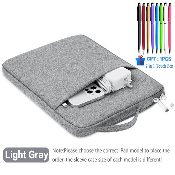 Universal Tablet Sleeve bag case 9.7 10 10.5 10.9 11 11.6 12.9 13 13.3 14 15 15.6 inch Handbag 2021 Apple iPad 10.2 8th 9th Gen