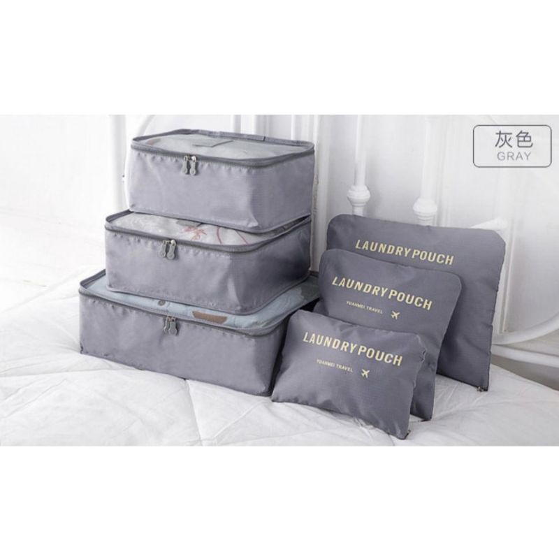 [Local Seller] CHEAPEST! Traveler Travel Pouch Organizer Organiser Sanrio Characters Hello Kitty Twin Star Melody 6pcs 6 In 1 6in1 Makeup Accessories Clothes Toiletries Bag Storage