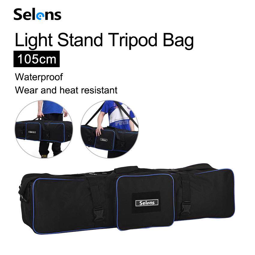 Selens Waterproof Strong Studio Bag 27.6/41.4inch Flash Tripod Ring Light Strobe Lighting Set Light Stand Softbox Carry Case Bag