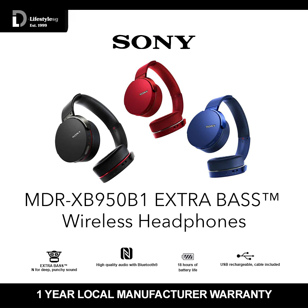Sony MDR-XB950B1 EXTRA BASS Wireless Headphones