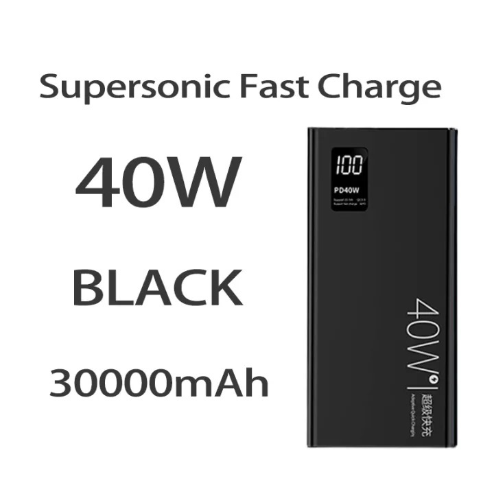 【SG】40W Powerbank 30000mAh|Power Bank Fast Charging With Built-in Cable Flash Charging Power bank Qc3.0 Mobile Power Charger Support fast charging for Huawei iPhone OPPO Xiaomi VIVO Samsung etc. 快充充电宝