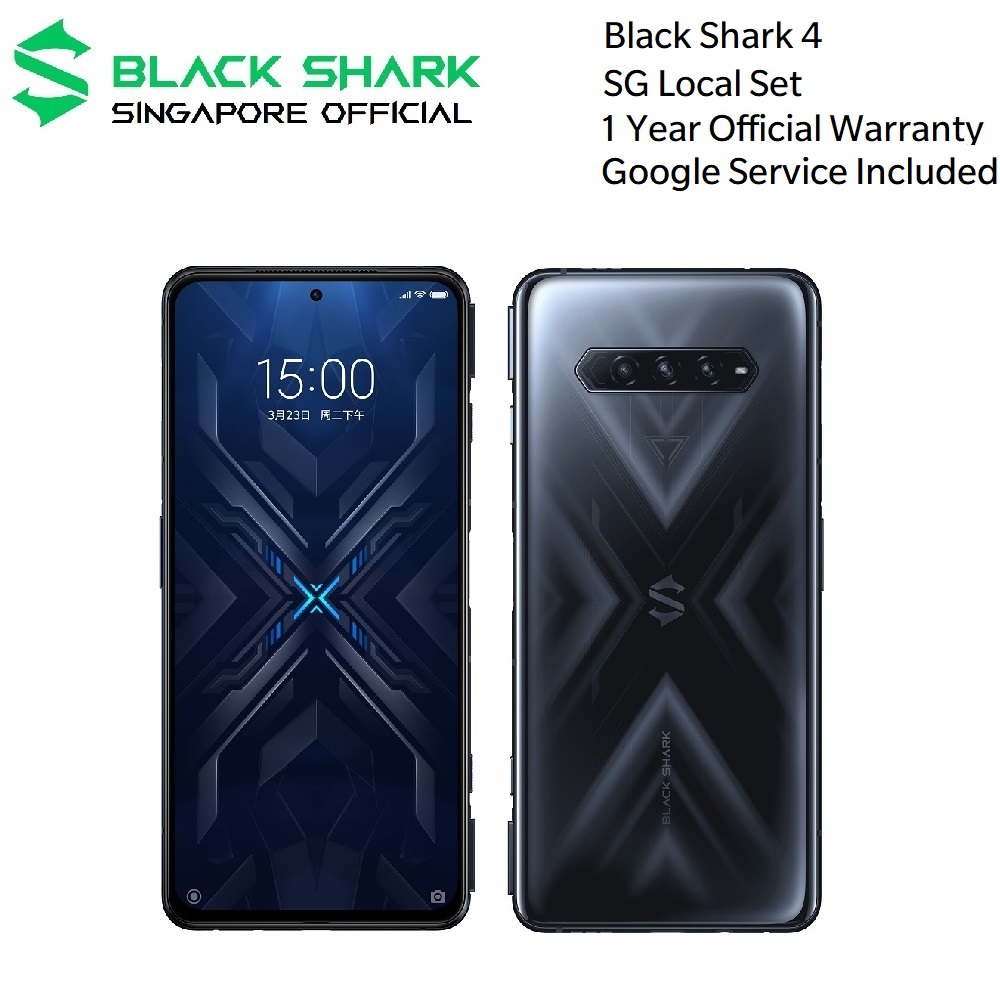 Xiaomi Black Shark 4 SG Local Set | 12G + 256G Mirror Black | Original Black Shark Global ROM with Google Service | One Year SG Official Warranty