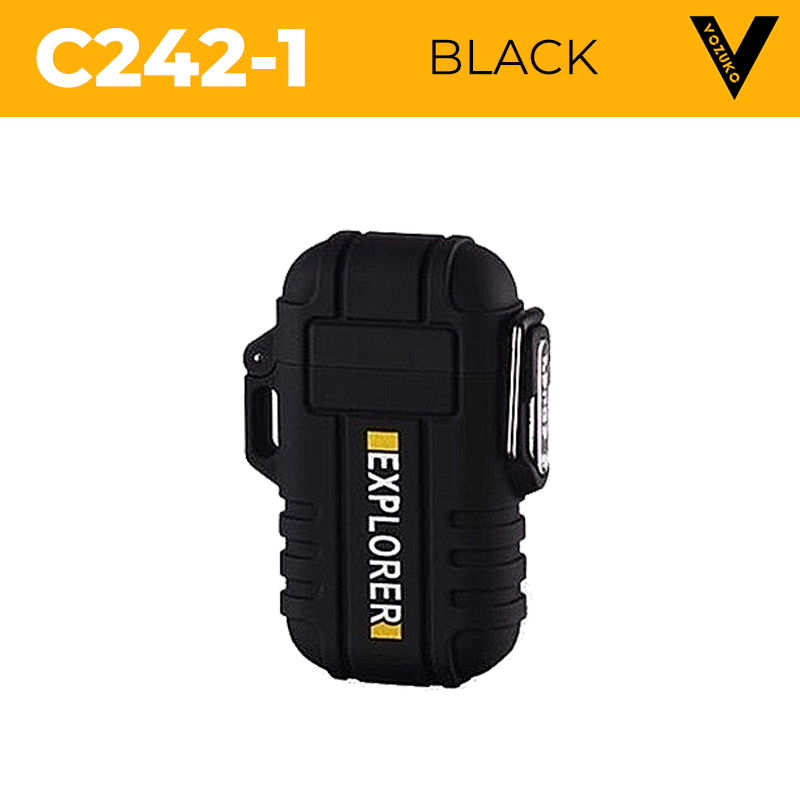 [SG SELLER] WATERPROOF HARD CASE WINDPROOF DRY BOX WITH RECHARGEABLE FLAMELESS ELECTRIC LIGHT-ER [C242]