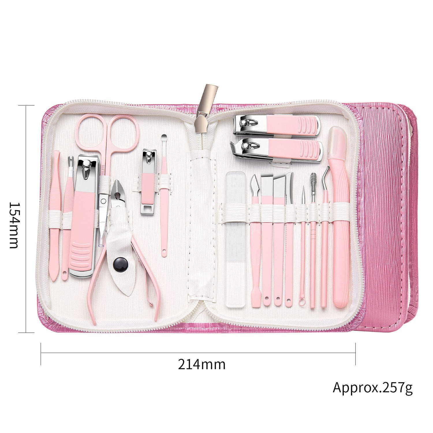 7/10/15Pcs Manicure Set Nail Clippers Pedicure Kit,Professional Stainless Steel Nail Clippers Grooming Kit Nail Care Tools with Luxurious Travel Case for Women & Men