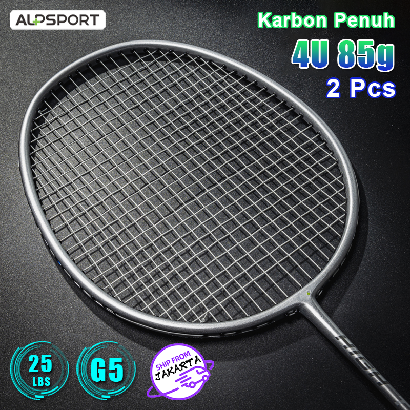 ALP RR 2Pcs 100% Carbon 4U G5 24Lbs Badminton Racket With String Professional Reket For Beginner Offensive Pro Training Raket