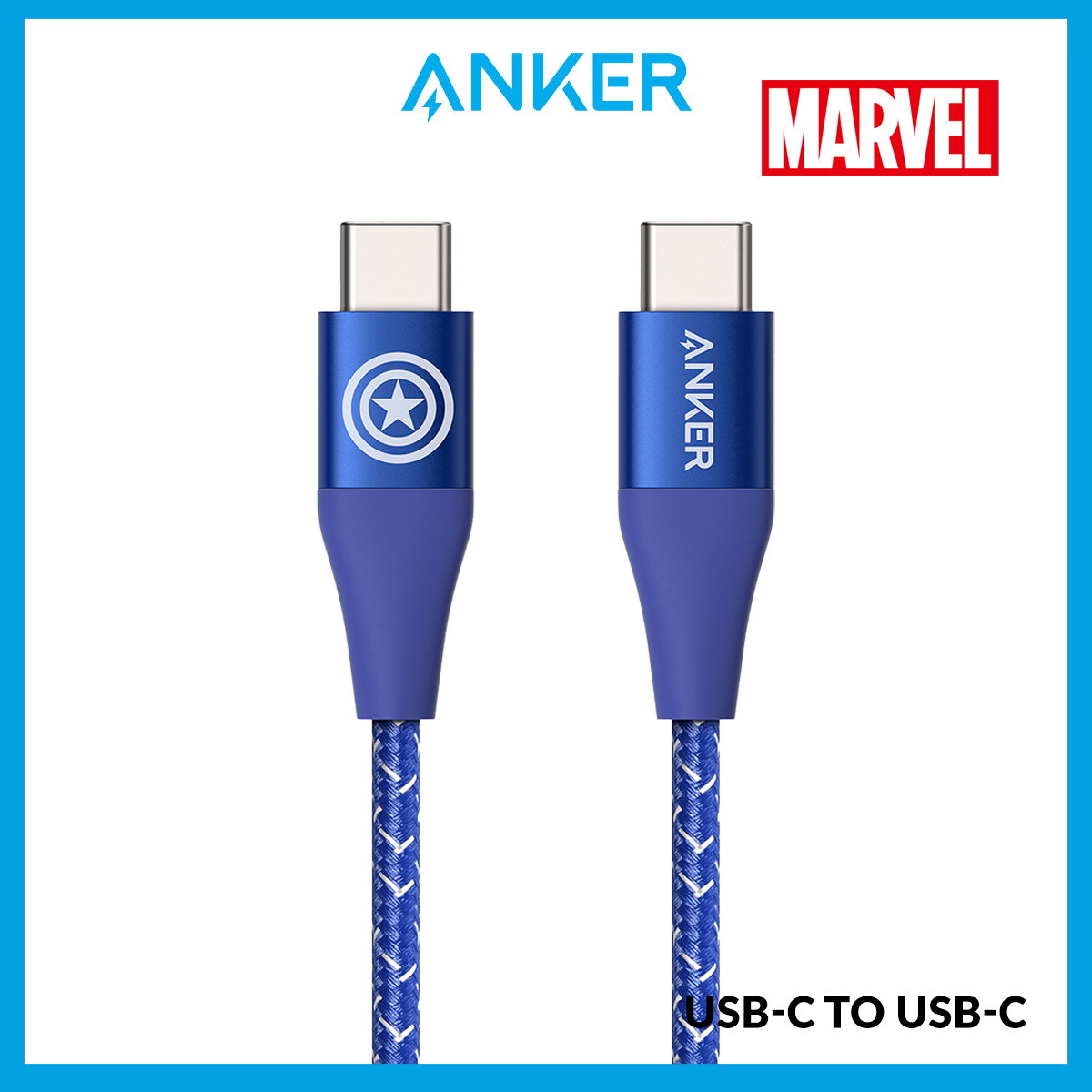 Anker x Marvel USB C to C Cable [3ft/6ft USB-C C Cable] PowerLine+ II USB-C cable USB-IF Certified Cable, Type C Charging Cable, Fast Charge for MacBook Air, iPad Pro, iPad Air 4, Galaxy, Pixel, and M