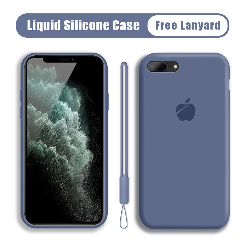 Hontinga Casing For iPhone 6 6s 7 8 Plus iphone SE 2020 Case Liquid Silicone Case Soft Shockproof Full Protection Cover 6+ 6s+ 7+ 8 + Softcase For Boys Girls Men Women