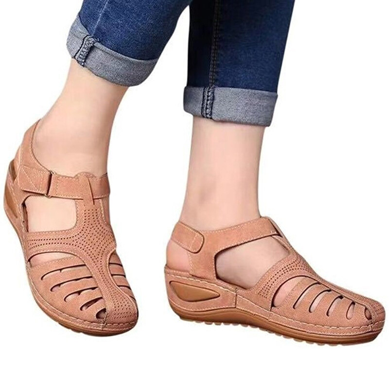 Kocoo Women Orthopedic Sandals Comfy Closed Toe Mules Summer Slippers Flat Shoes
