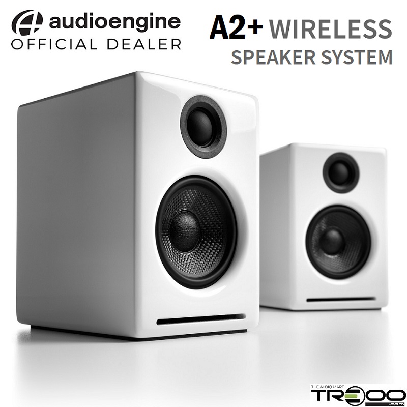 Audioengine A2+ Wireless aptX Bluetooth 5.0 Stereo Desktop Bookshelf Speakers