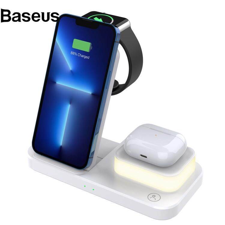 Baseus C500 4 in 1 Foldable 15W Wireless Charger Night Light for Apple Phone Watch Headphones