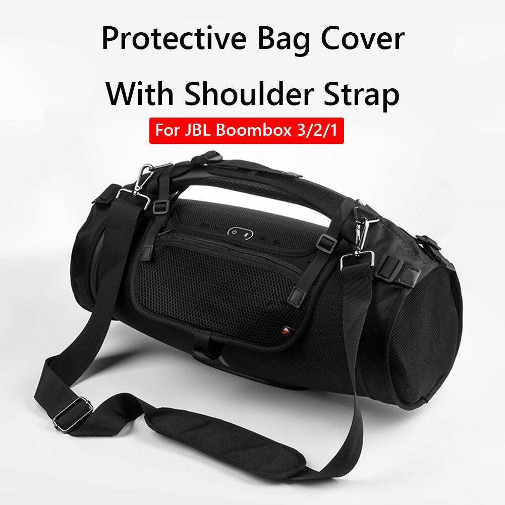 Portable Carrying Case With Shoulder Strap Protective Case Sets Accessories Mesh Bag Shockproof Fall-proof Adjustable for JBL BOOMBOX 3/2/1 Generation