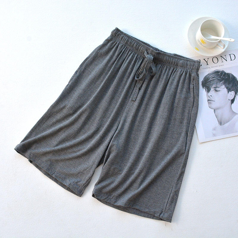 Modal Men's Pajamas Summer Short Thin Home Shorts Loose Large Size Summer Beach Pants Home Pants Large Trunks