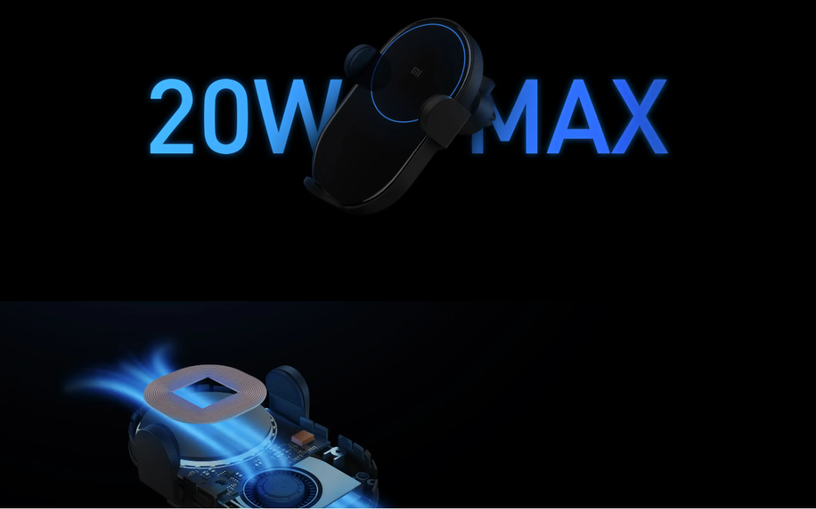 Fast Shipping Local Warranty For Xiaomi Wireless Car Charger 20W/50W High Speed Flash Charge Automatic Sewing Car Phone Holder Charger