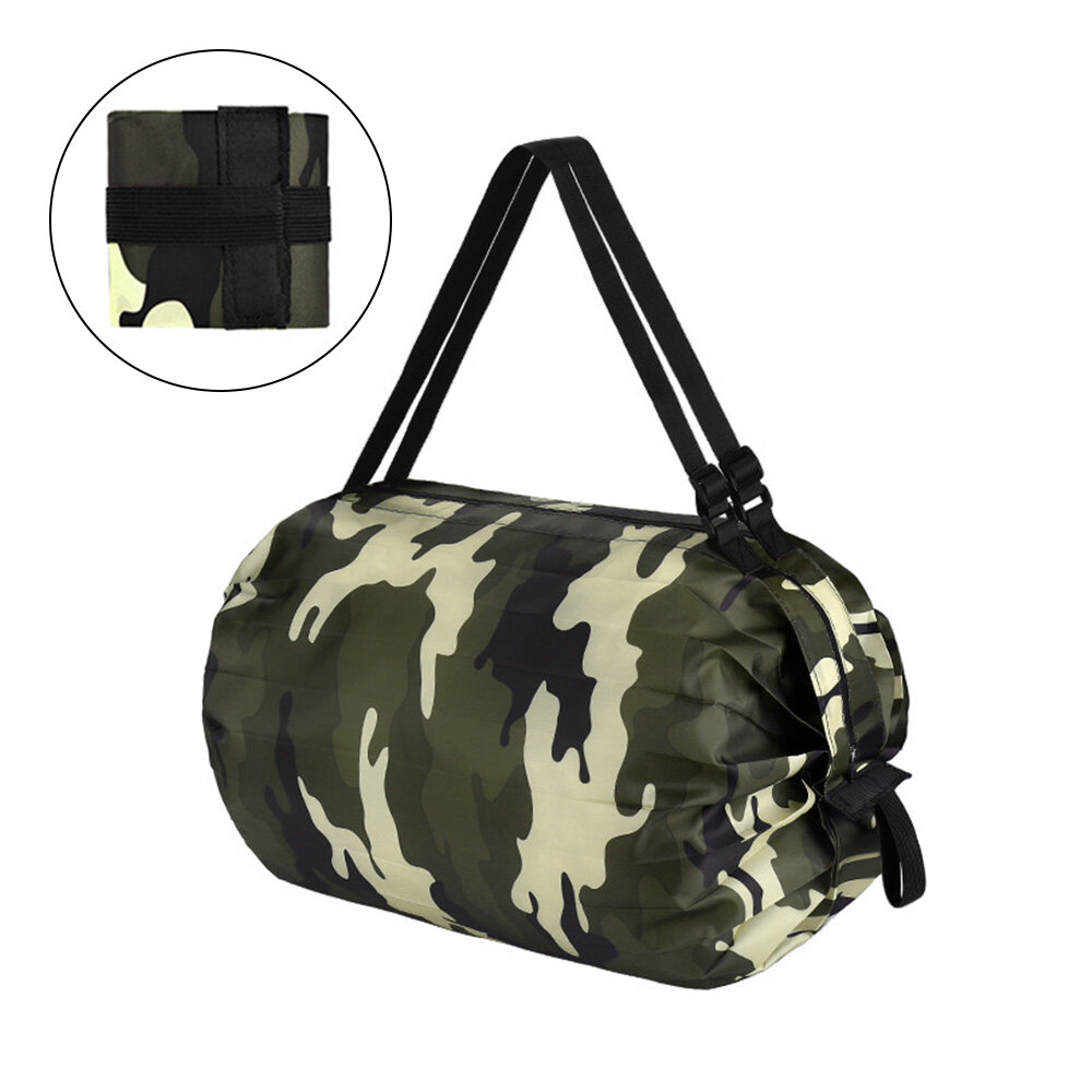 Foldable Shopping Bag Supermarket Canvas Bag Large-Capacity Portable Grocery Shopping Bag Waterproof Outdoor Travel Storage Bag