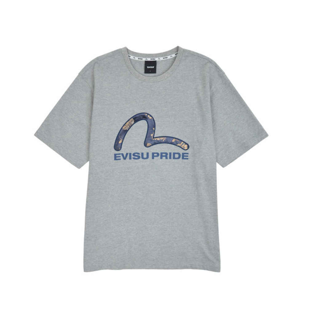 EVISU Cast Applique Hills Loose Fit T shirt