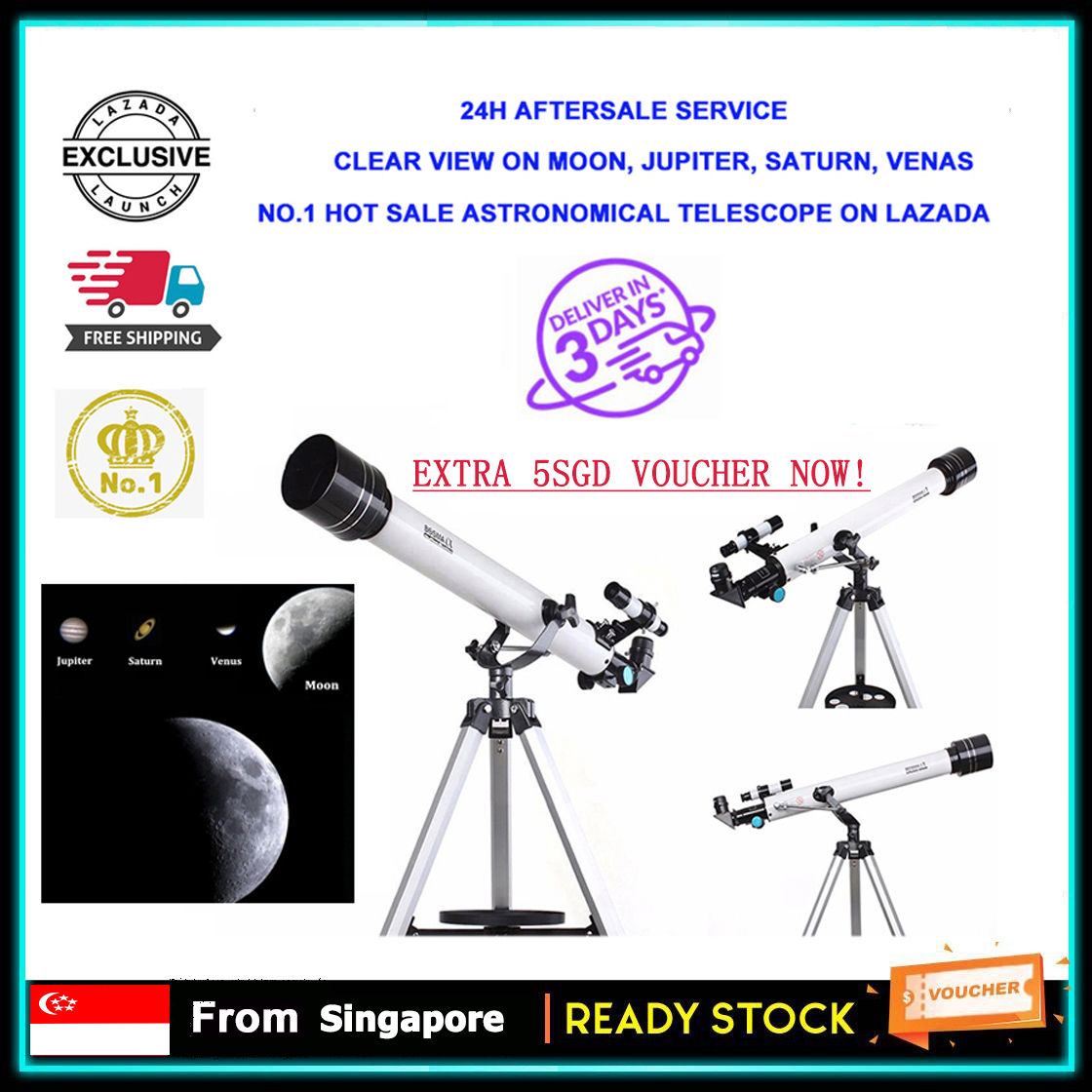 (3 Days Delivery+Installation Video) F70060 Professional Utral HD Refractor Astronomical Telescope Zooming Outdoor Space Monocular Telescope Astronomical Space Observation For Moon Jupiter Venas Satur