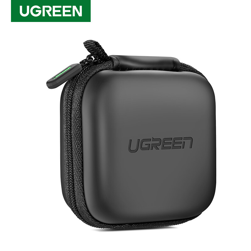 UGREEN Earbud Case Earphone Carrying Case Holder Storage Bag Headphone Mini Pouch Compatible for Wireless Beats Bose Earbuds Airpods Bluetooth Headset Wall Charger USB Adapter Cable with Carabiner