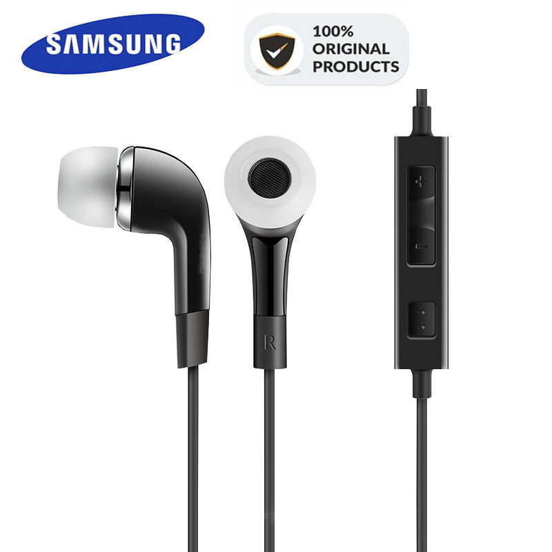 Original SAMSUNG EHS64 Black Earphones 3.5mm In-ear with Microphone Wire Headset for Android Phone Samsung Galaxy S6 S8 S9 plus