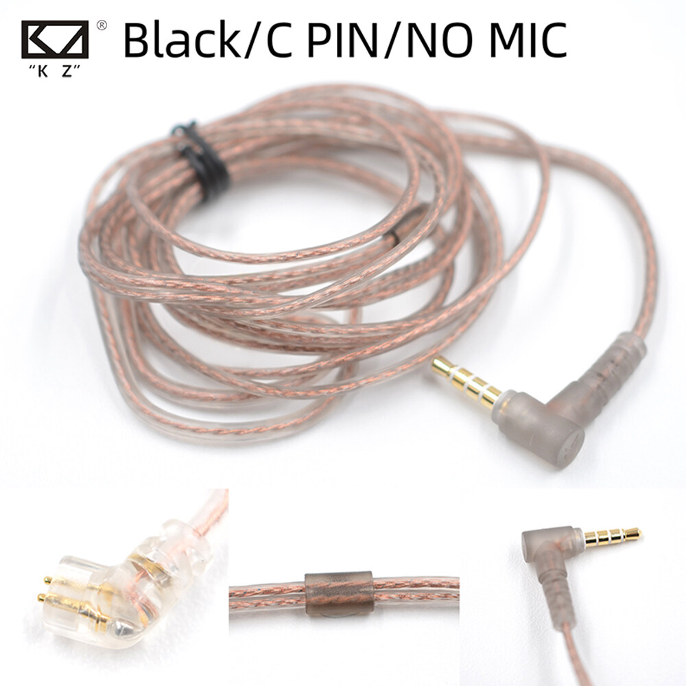 KZ Earphone Cable 2 Pin 0.75mm Upgraded Replace Cable KZ Headphones Dedicated Replacement Audio Cable Repair Wire Cables High Purity Oxygen-free Copper Replacement Cable TPE Transparent Skin For KZ ZS