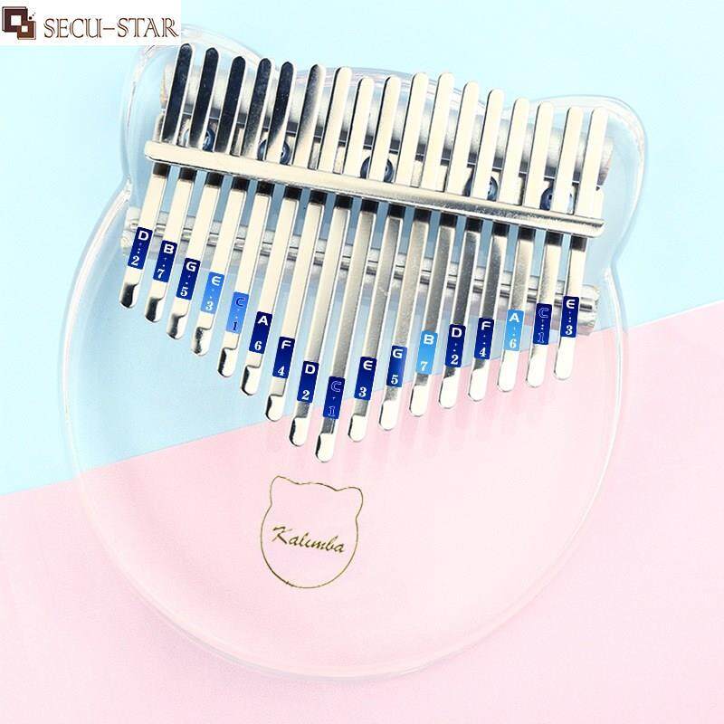 【Ready Stock】SECU-STAR 17 Keys Kalimba Board Clear Finger Piano Beginner Portable Instrument Crystal Thumb Piano (Including Accessories)