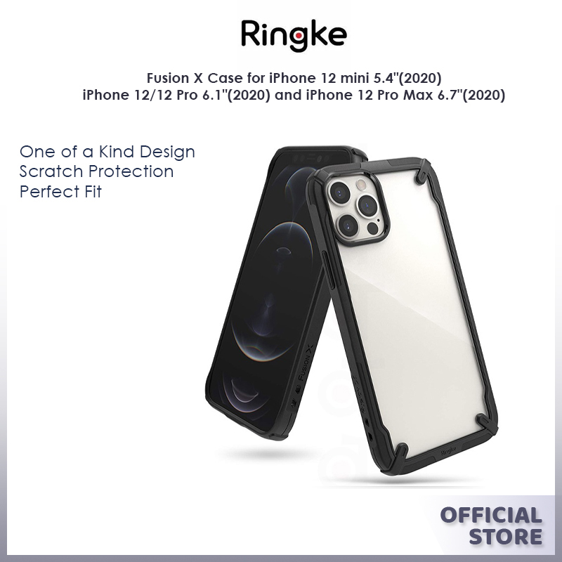 Ringke Fusion X Case for iPhone 12 mini 5.4"(2020), iPhone 12/12 Pro 6.1"(2020) and iPhone 12 Pro Max 6.7"(2020)