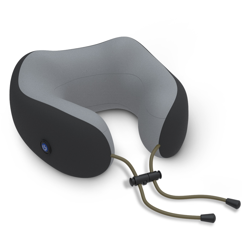 [Free Gift Bundle Set] USB Rechargeable Electric Neck Massage Pillow Kneading Vibrate Massage U-shape Head Support Massager Shoulder Cervical Muscles Pain Relief Sleep Travel Pillows For Office Home C
