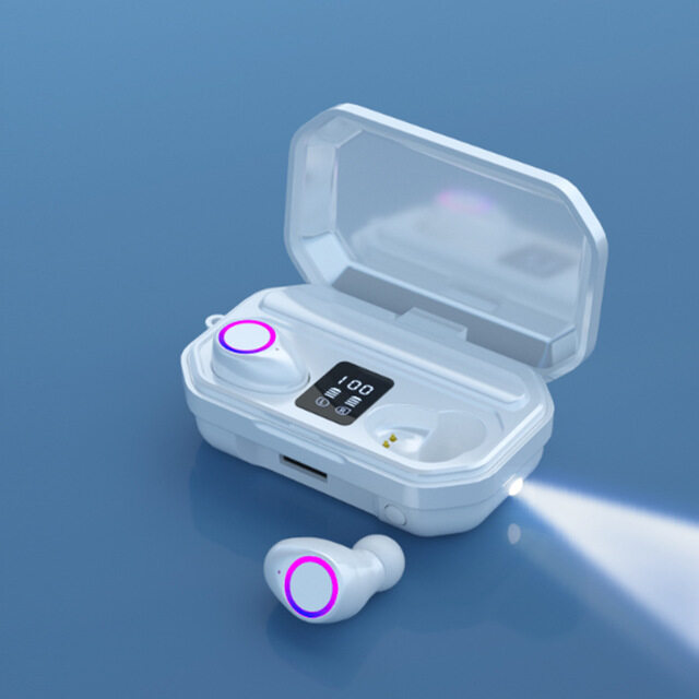 【Ready Stock】Vitog M12 TWS Wireless Bluetooth Earphone with Mic,Noise Reduction Touch Stereo Wireless Earbuds with 3500mAh Charging Case,Waterproof Auto Pairing HD Call Bluetooth Headset for iPhone Xi