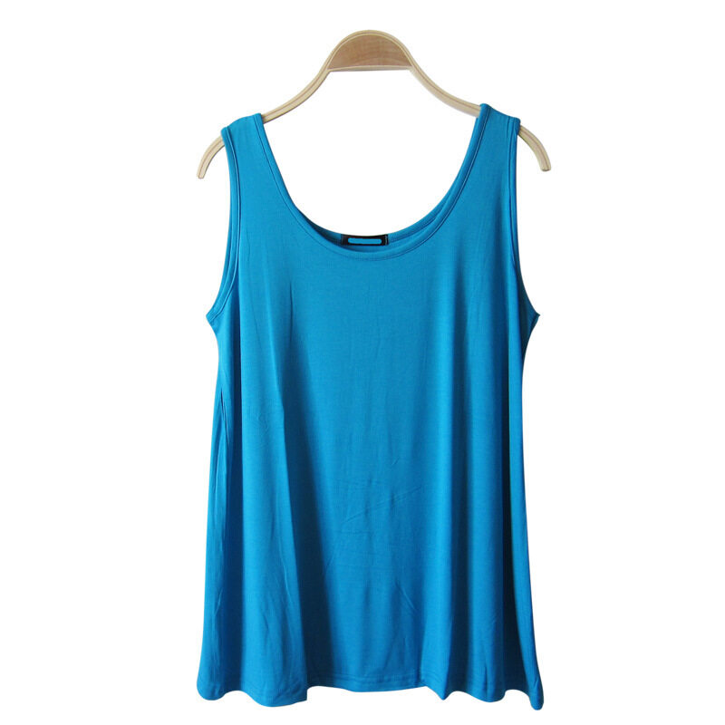 Ready Stock Summer Women's Camisole plain Tank Top Modal Loose Plus Size Bottoming Ladies Solid color Cotton Casual Vest 45-90 kg