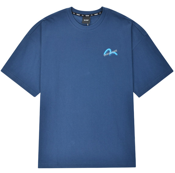 [EVISU KOREA] Overfit Backboard Reflective Printing English Lettering Short-sleeve T-shirt Casual Men Women Tee Couple Tops  Cotton Street Style Korean Style