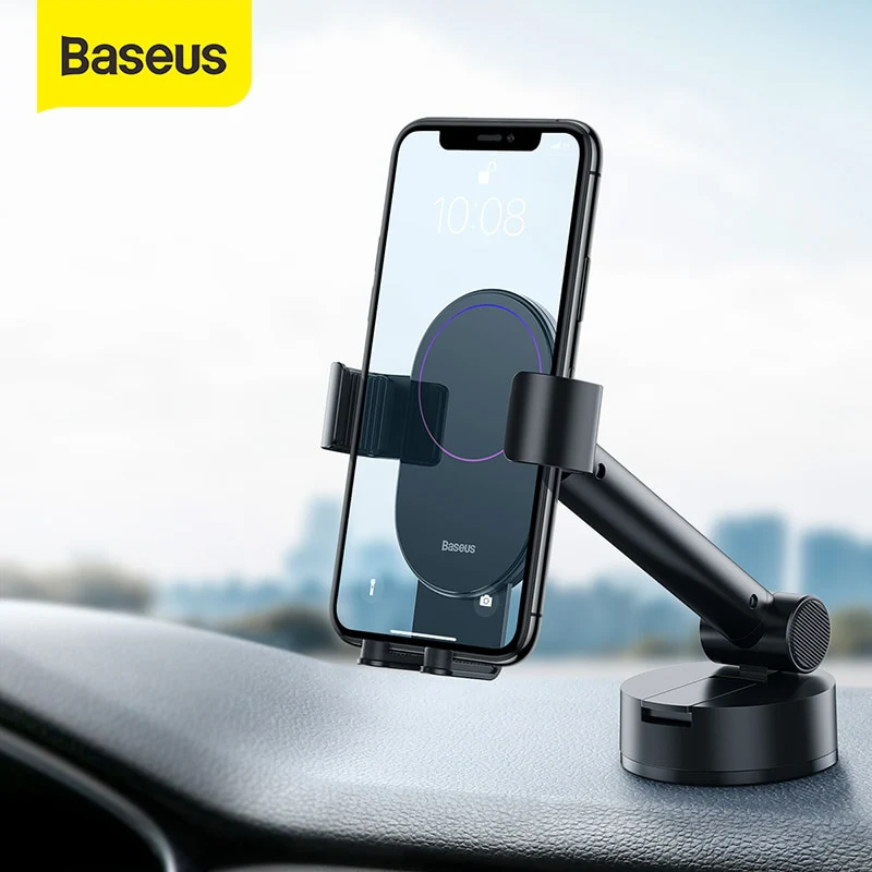 Baseus Simplism Gravity Car Mount Phone Holder with Suction Base -Black