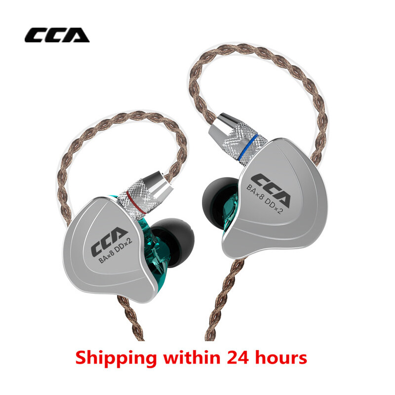 CCA C10 1DD+4BA Hybrid 2PIN In Ear Earphone HIFI DJ Monitor Running Sport Earphone Headset Earbud With Detacable Upgraded C16cA4